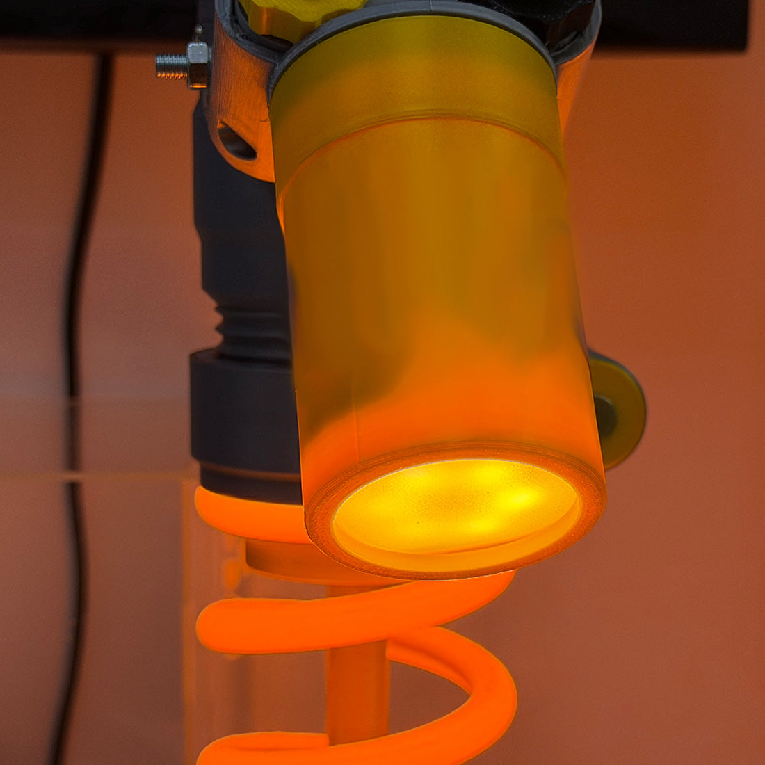 3D Printed Glowing Coilover Desk Lamp - Elastic Suspension Table Decor - stirlingkit