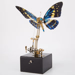 3D Steampunk Kinetic Butterfly Metal Art Sculpture Kits Automata Music Box - stirlingkit