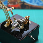 3D Steampunk Kinetic Butterfly Metal Art Sculpture Kits Automata Music Box - stirlingkit