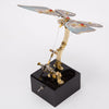 3D Steampunk Kinetic Butterfly Metal Art Sculpture Kits Automata Music Box - stirlingkit