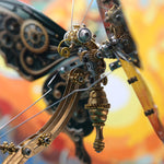 3D Steampunk Kinetic Butterfly Metal Art Sculpture Kits Automata Music Box - stirlingkit