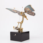 3D Steampunk Kinetic Butterfly Metal Art Sculpture Kits Automata Music Box - stirlingkit
