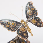 3D Steampunk Kinetic Butterfly Metal Art Sculpture Kits Automata Music Box - stirlingkit