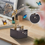 3D Steampunk Kinetic Butterfly Metal Art Sculpture Kits Automata Music Box - stirlingkit