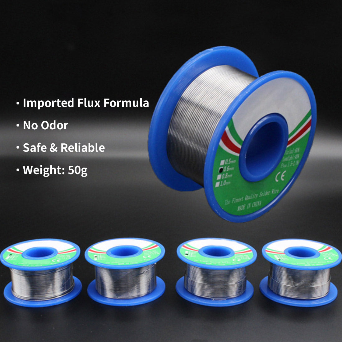 50g High-Quality Solder Wire – 0.5mm / 0.6mm / 0.8mm – Precision DIY Electronics & Circuit Sculpture - stirlingkit