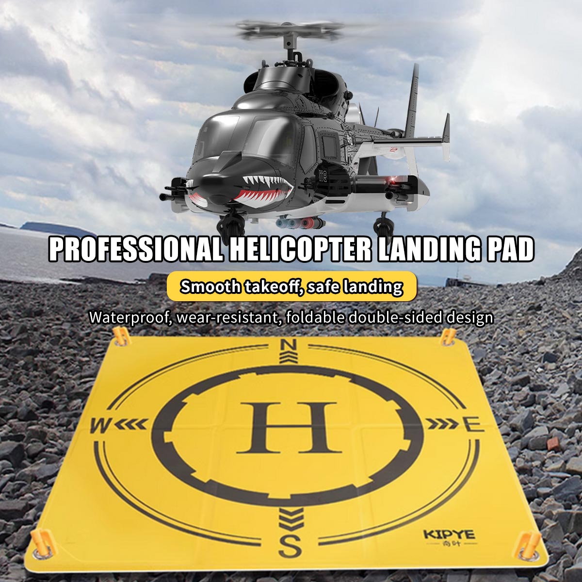 54cm / 110cm Foldable Reversible Helipad for RC Helicopters (Under 250 & 500 Size)