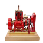 H74 5cc 4-Stroke 2-Cylinder Water Cooled Gasoline Internal Combustion Engine Model - stirlingkit