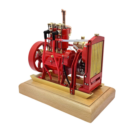 H74 5cc 4-Stroke 2-Cylinder Water Cooled Gasoline Internal Combustion Engine Model - stirlingkit
