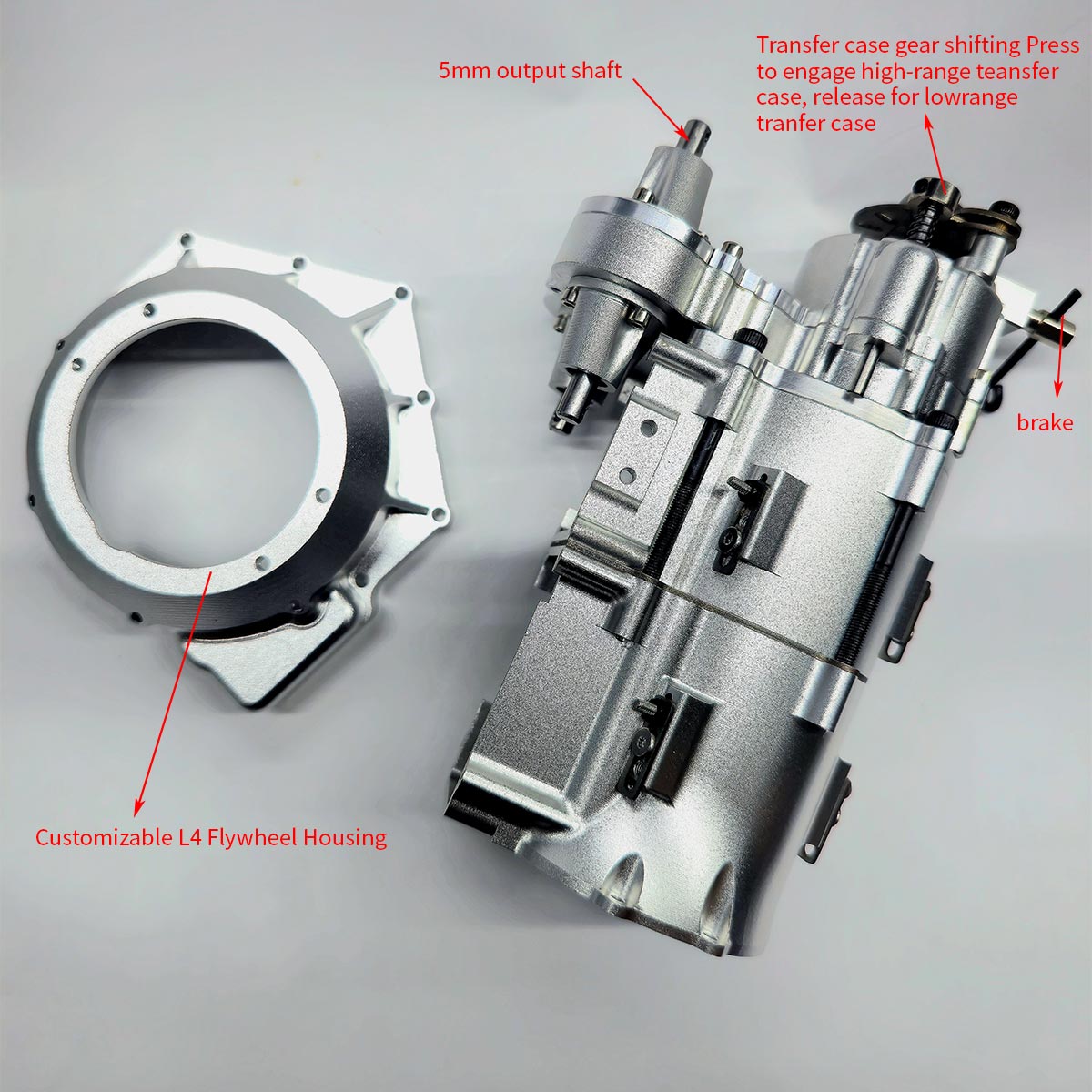 6-Speed Transmission with High/Low Range for CISON V8 Engine Model Kits - stirlingkit