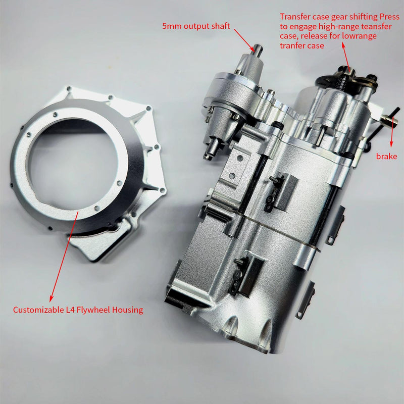 6-Speed Transmission with High/Low Range for CISON V8 Engine Model Kits