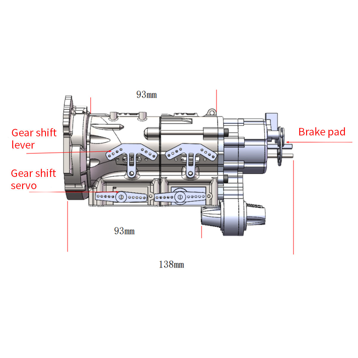 6-Speed Transmission with High/Low Range for CISON V8 Engine Model Kits - stirlingkit