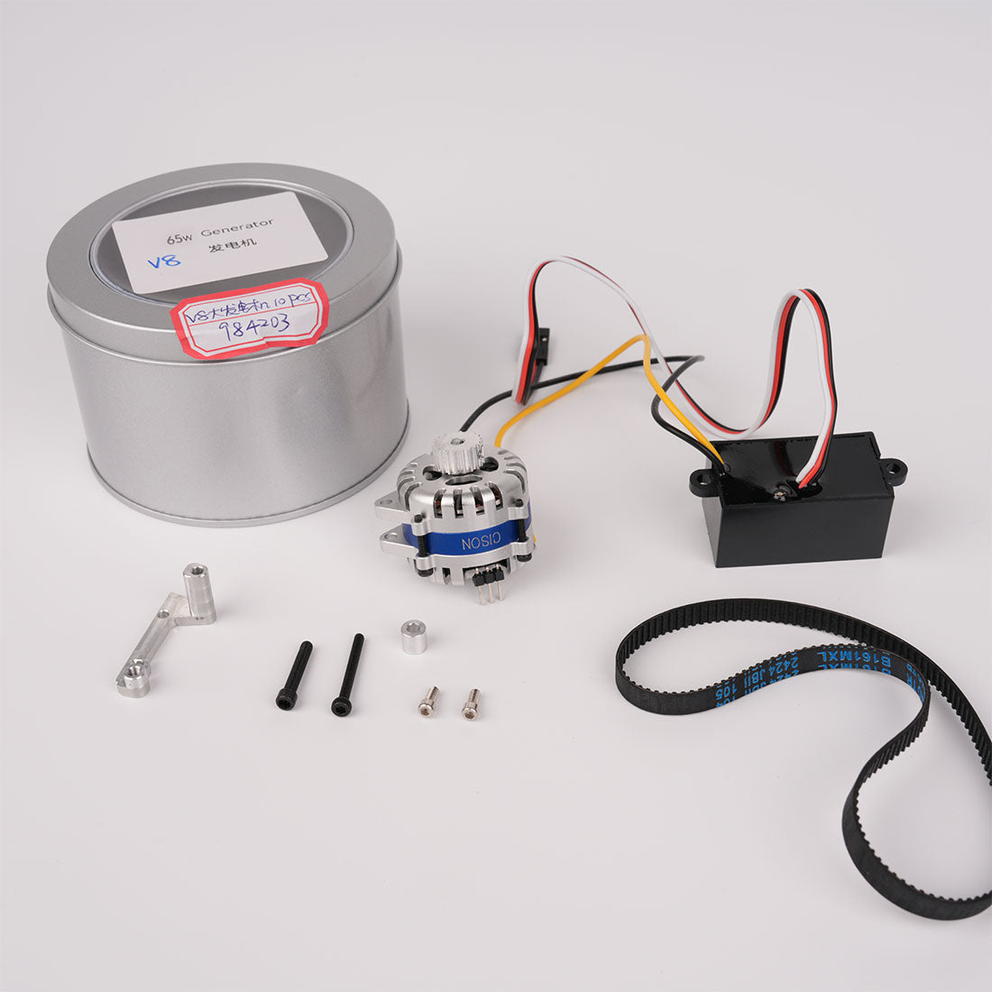 65W Micro Generator Alternator DIY Conversion Kit for CISON V8 LS-52 Engine Model - stirlingkit