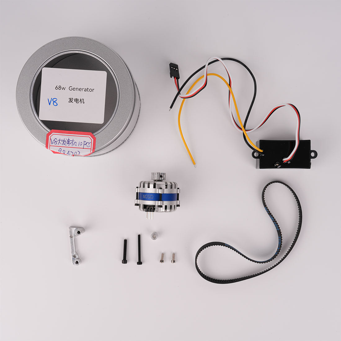 68W High-Power Micro Generator Alternator Kit for CISON V8 Engine - stirlingkit
