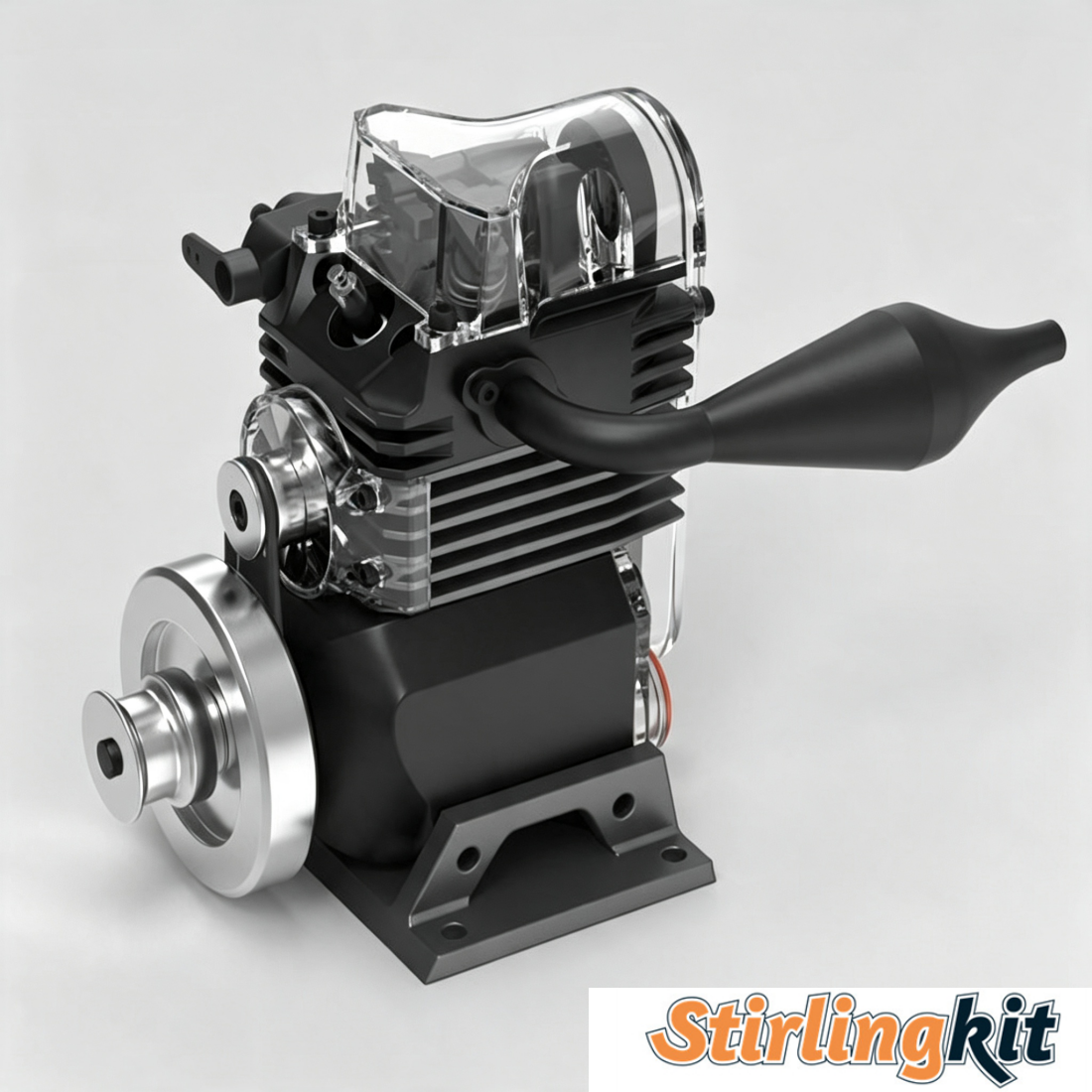 6cc See-Through Single Cylinder SOHC Engine Model Kits STEM Toy - stirlingkit