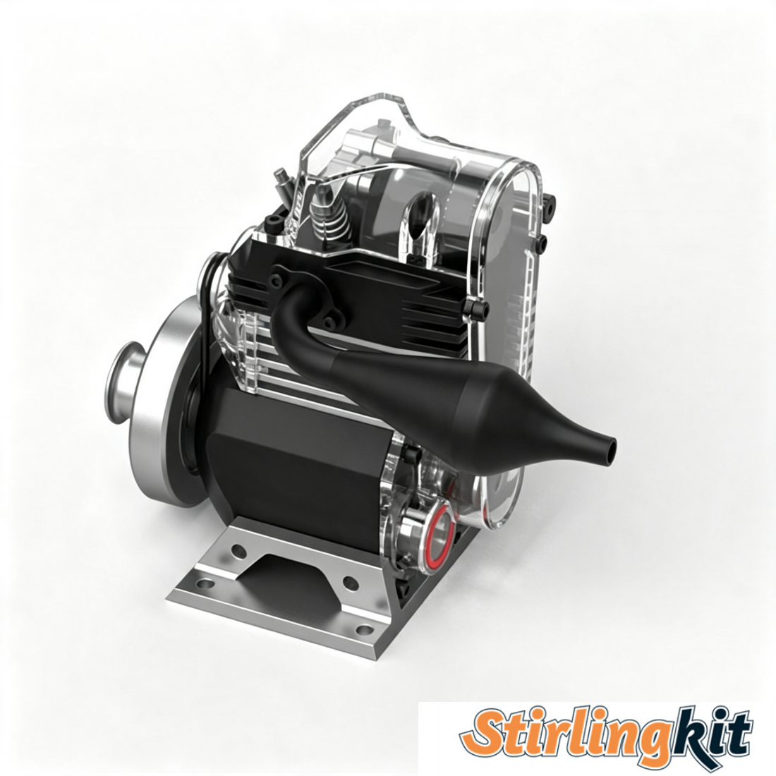 6cc See-Through Single Cylinder SOHC Engine Model Kits STEM Toy - stirlingkit