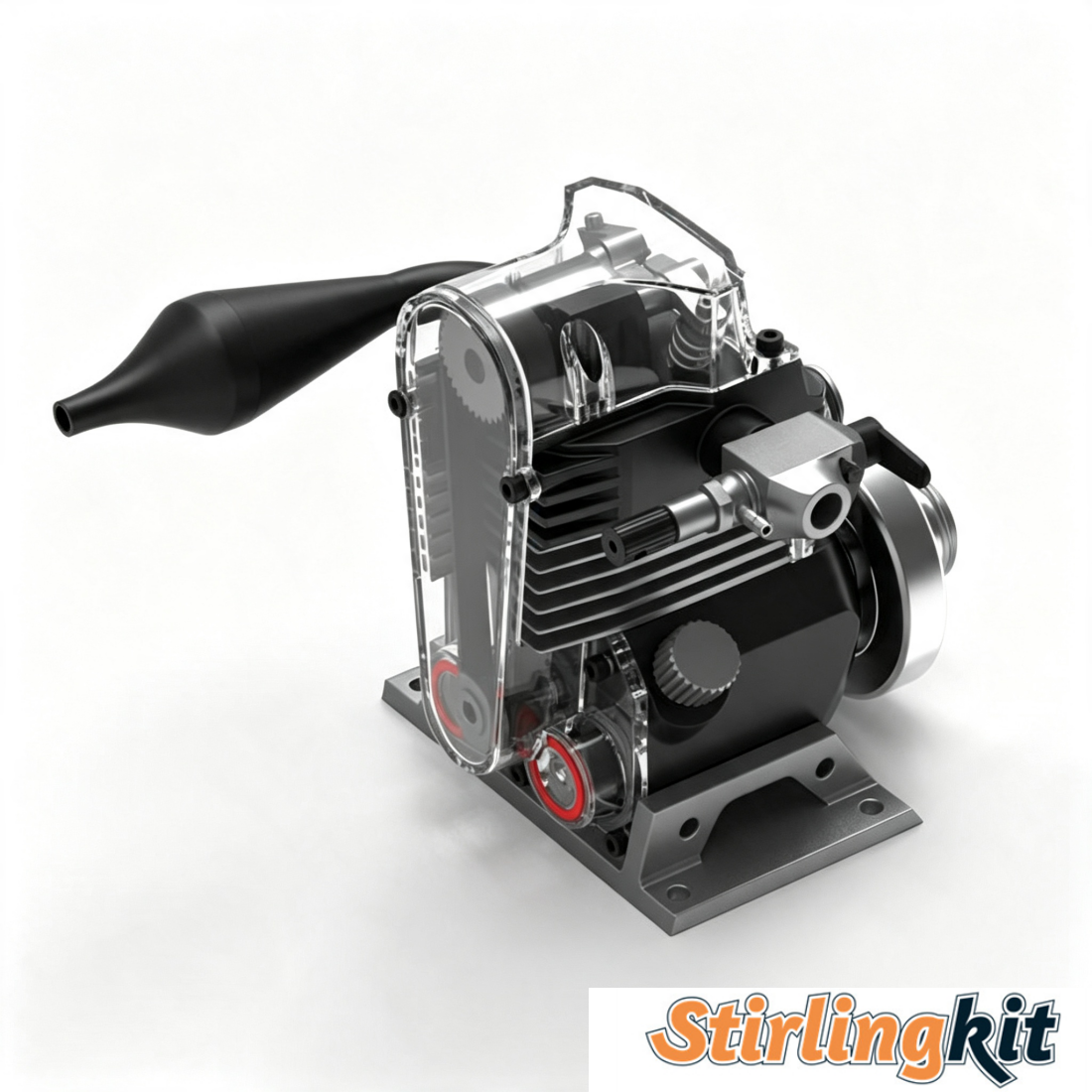 6cc See-Through Single Cylinder SOHC Engine Model Kits STEM Toy - stirlingkit