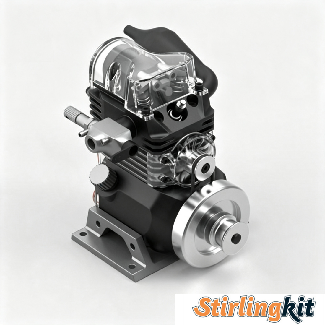 6cc See-Through Single Cylinder SOHC Engine Model Kits STEM Toy - stirlingkit