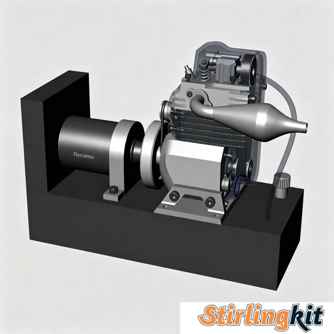 6cc See-Through Single Cylinder SOHC Engine Model Kits STEM Toy - stirlingkit