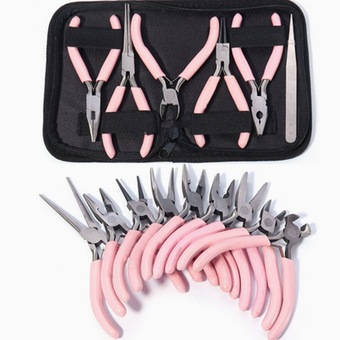 6pcs Precision Mini Pliers Kit – Needle Nose, Wire Cutters & Tweezers for Electronics & Engine Model Hobby - stirlingkit