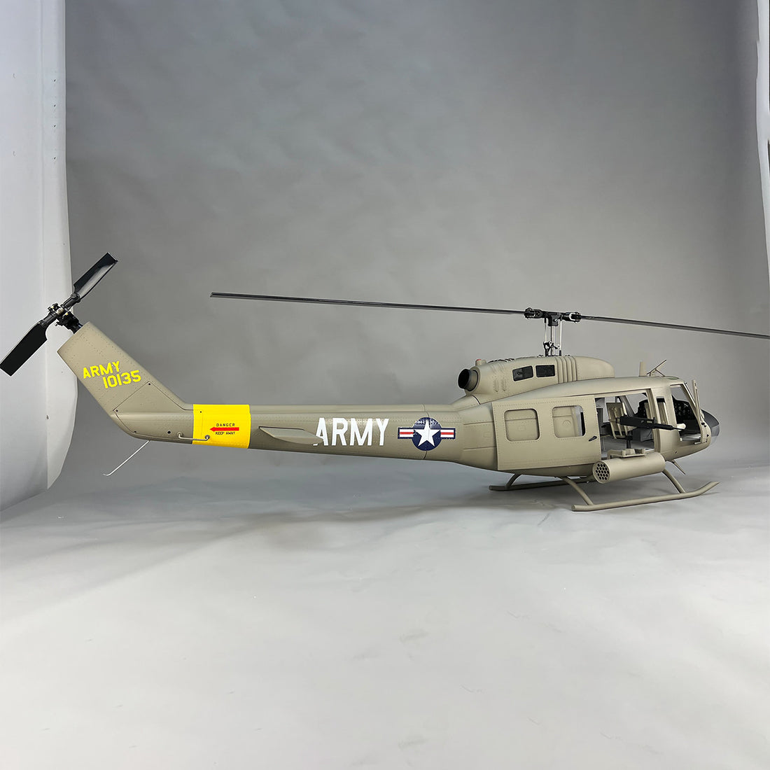 800 Size Huey UH-1D Large Scale RC Helicopter with H1 PRO Flight Controller - stirlingkit