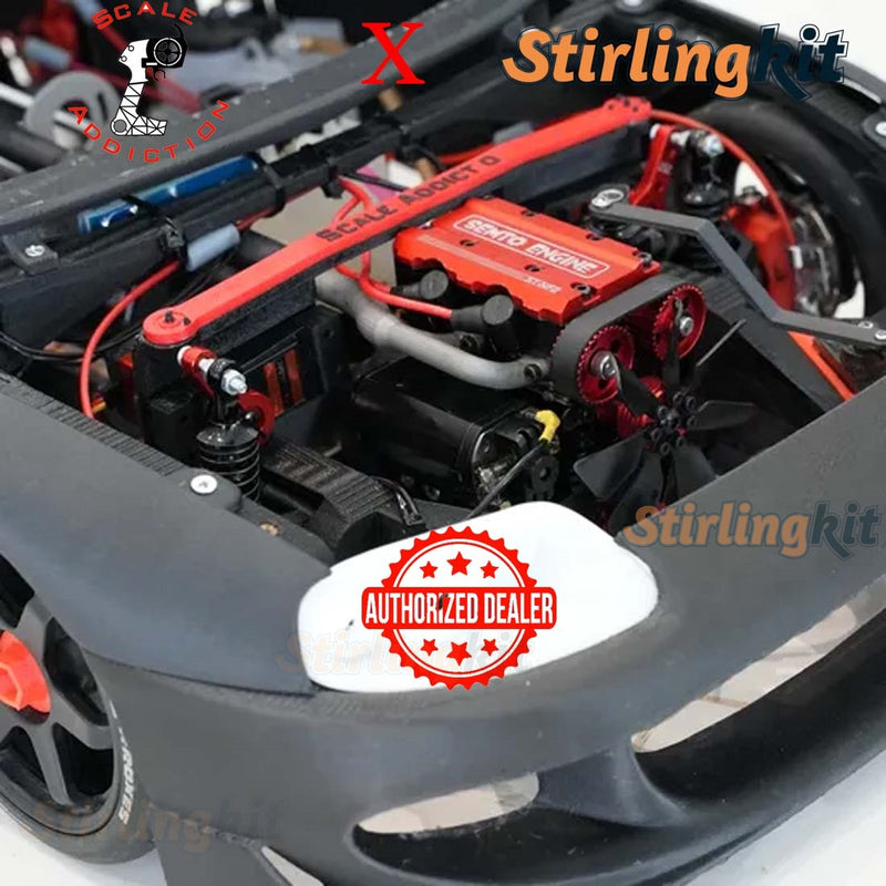 8th Scale Supra RC Sports Car for Semto 2 Cylinder Engine Model Project Officially Authorized by Scale Addiction - stirlingkit