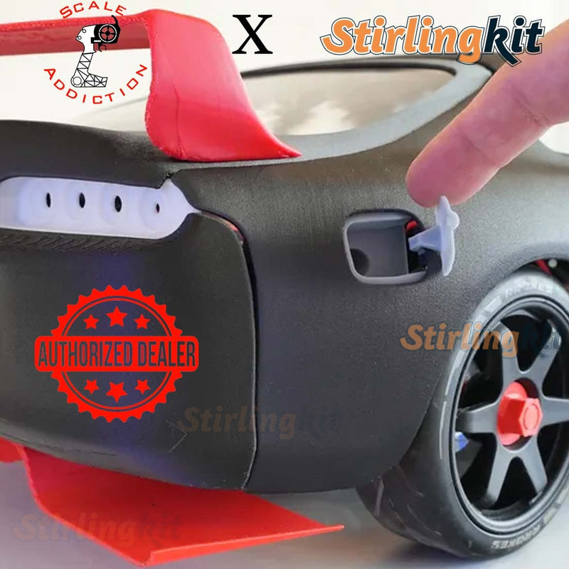 8th Scale Supra RC Sports Car for Semto 2 Cylinder Engine Model Project Officially Authorized by Scale Addiction - stirlingkit