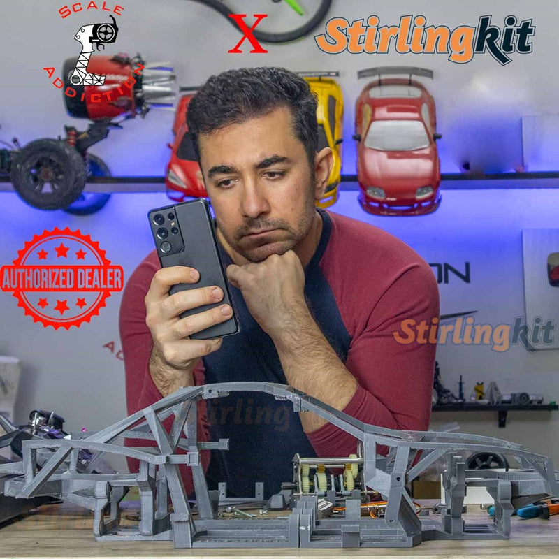 8th Scale Supra RC Sports Car for TOYAN FS-L400 Inline 4 Cylinder Engine Model Project Officially Authorized by Scale Addiction - stirlingkit