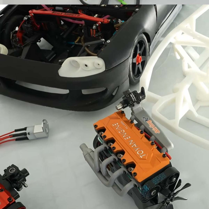 8th Scale Supra RC Sports Car for TOYAN FS-L400 Inline 4 Cylinder Engine Model Project Officially Authorized by Scale Addiction - stirlingkit