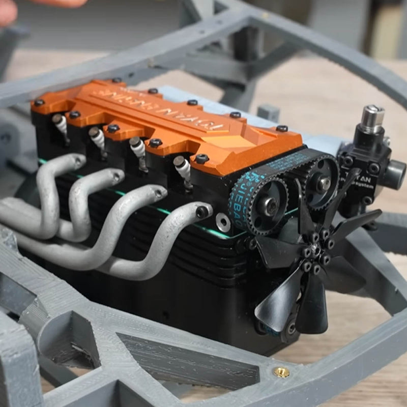 8th Scale Supra RC Sports Car for TOYAN FS-L400 Inline 4 Cylinder Engine Model Project Officially Authorized by Scale Addiction - stirlingkit
