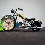 Handcrafted Retro Motorcycle Model with Clock Desk Toy for Biker - stirlingkit