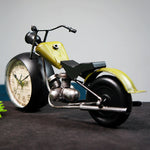 Handcrafted Retro Motorcycle Model with Clock Desk Toy for Biker - stirlingkit