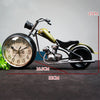 Handcrafted Retro Motorcycle Model with Clock Desk Toy for Biker - stirlingkit