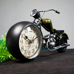Handcrafted Retro Motorcycle Model with Clock Desk Toy for Biker - stirlingkit