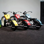 Handcrafted Retro Motorcycle Model with Clock Desk Toy for Biker - stirlingkit