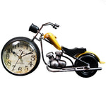 Handcrafted Retro Motorcycle Model with Clock Desk Toy for Biker - stirlingkit
