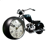Handcrafted Retro Motorcycle Model with Clock Desk Toy for Biker - stirlingkit