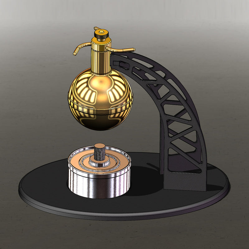 Aeolipile Hero's Steam Engine Bladeless Radial Steam Turbine Model Building Kits - stirlingkit