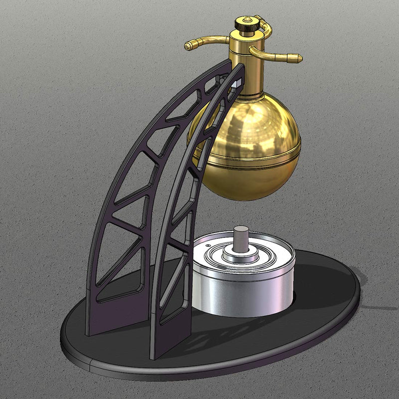 Aeolipile Hero's Steam Engine Bladeless Radial Steam Turbine Model Building Kits - stirlingkit