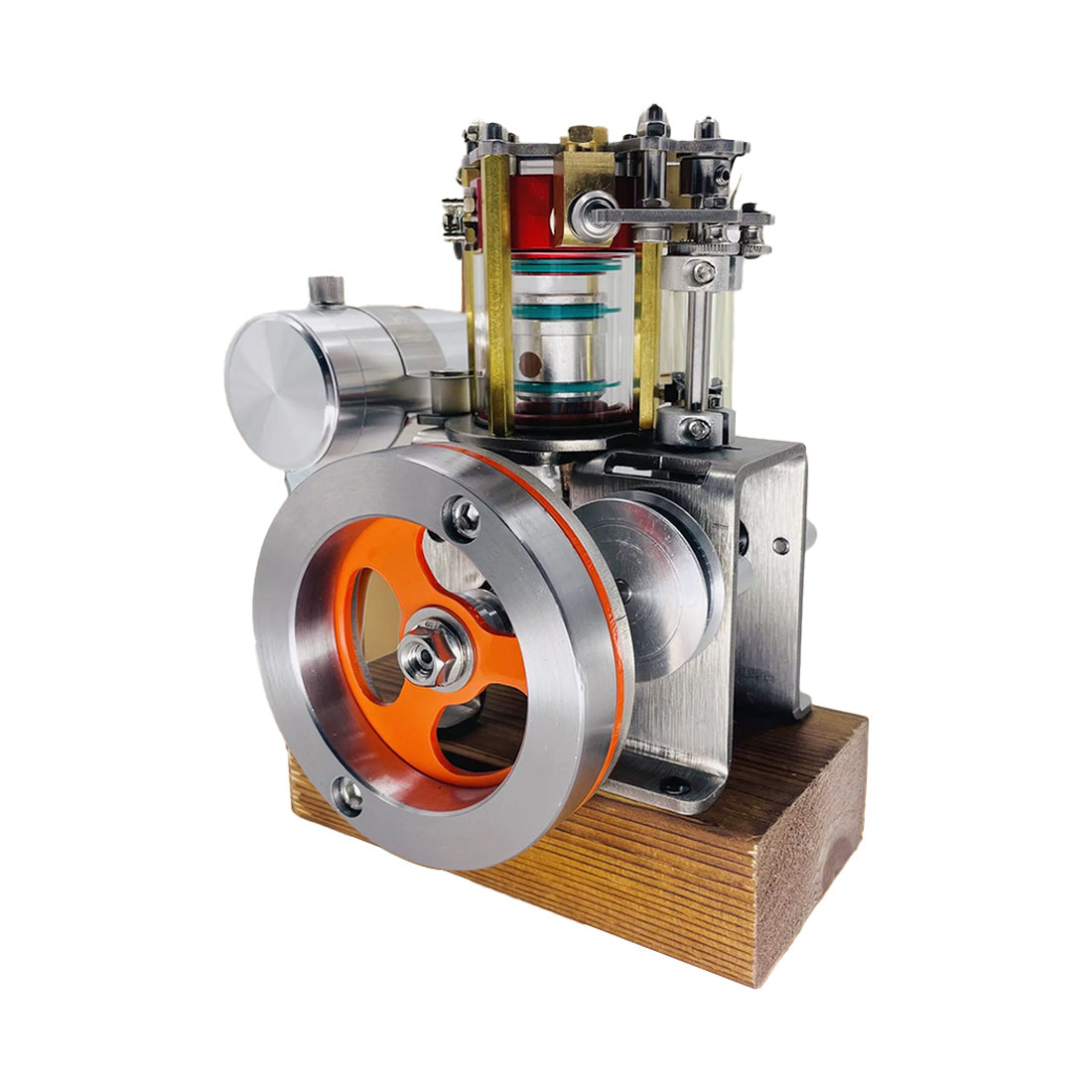 Alcohol-Powered Transparrent 16cc Four-Stroke Engine Model for Teaching Demonstration - stirlingkit