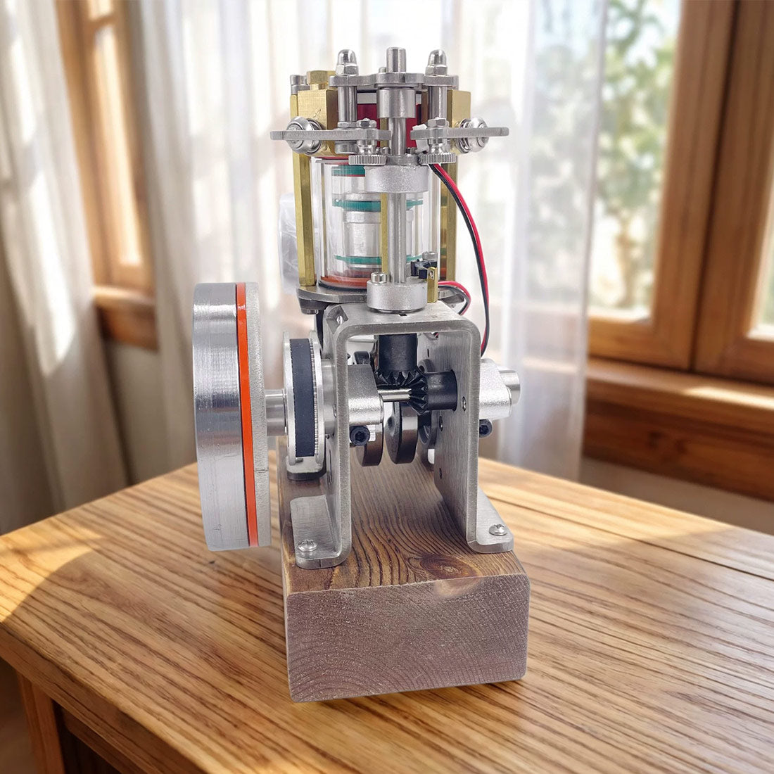 Alcohol-Powered Transparrent 16cc Four-Stroke Engine Model for Teaching Demonstration - stirlingkit
