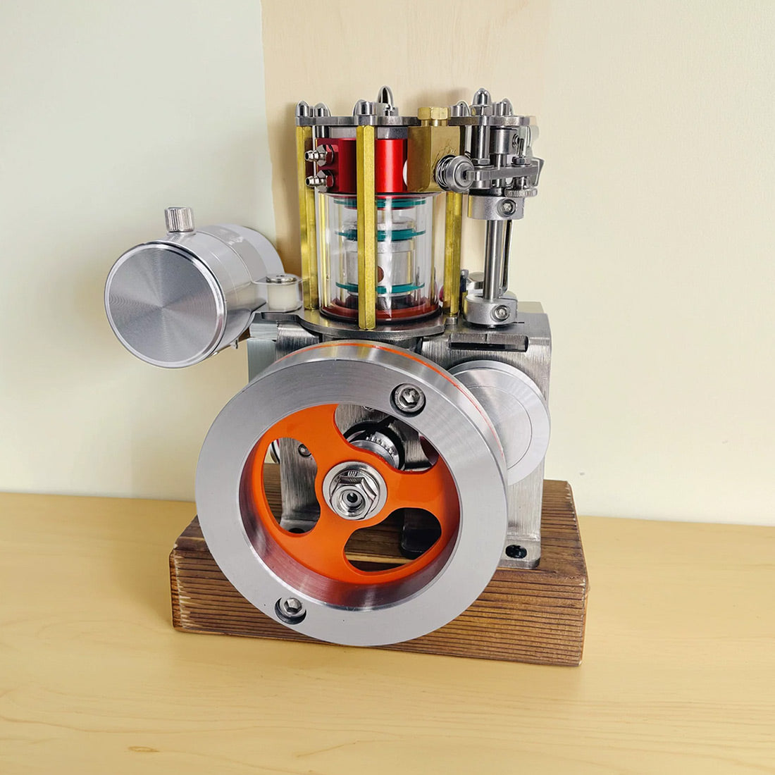 Alcohol-Powered Transparrent 16cc Four-Stroke Engine Model for Teaching Demonstration - stirlingkit