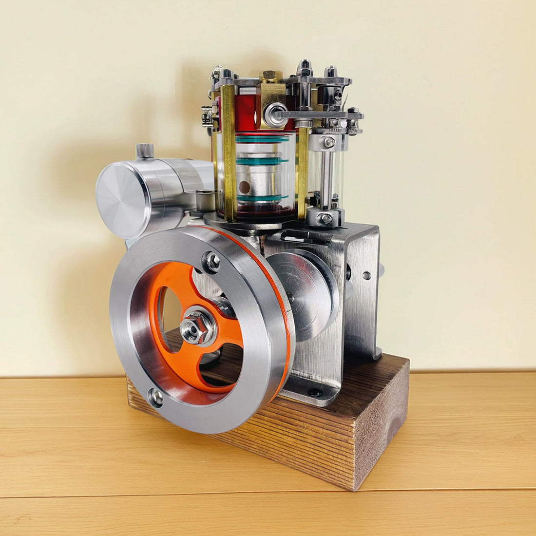 Alcohol-Powered Transparrent 16cc Four-Stroke Engine Model for Teaching Demonstration - stirlingkit