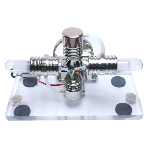 Alpha Hot Air Horizontal Opposed Generator Stirling Engine Model Science Toy - stirlingkit