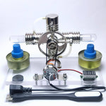 Alpha Hot Air Horizontal Opposed Generator Stirling Engine Model Science Toy - stirlingkit