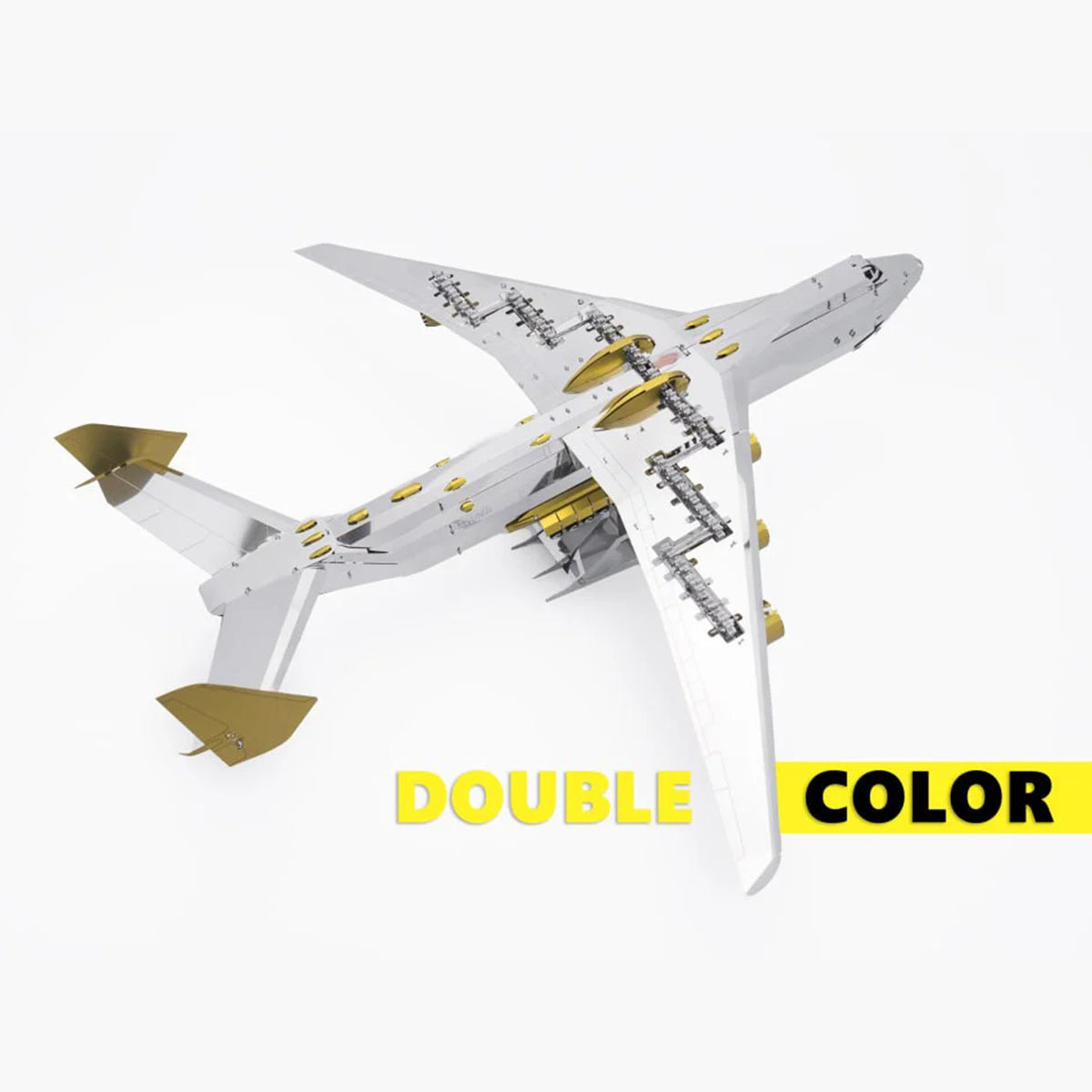 AN-225 MRIYA Aircraft Model Kit Stainless Steel 3D Metal Puzzle for Aviation Lovers - stirlingkit