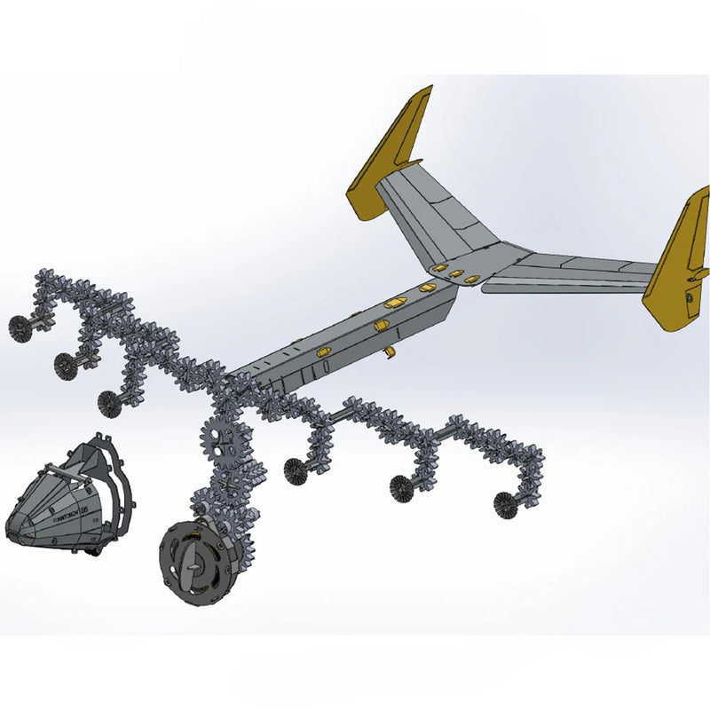 AN-225 MRIYA Aircraft Model Kit Stainless Steel 3D Metal Puzzle for Aviation Lovers