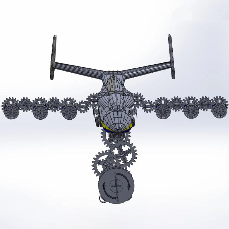 AN-225 MRIYA Aircraft Model Kit Stainless Steel 3D Metal Puzzle for Aviation Lovers
