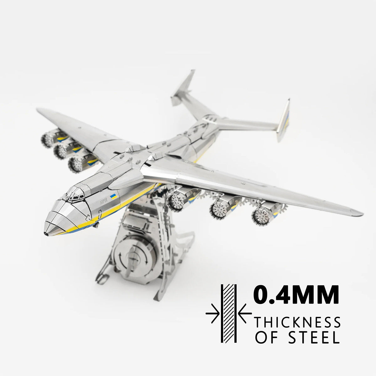 AN-225 MRIYA Aircraft Model Kit Stainless Steel 3D Metal Puzzle for Aviation Lovers - stirlingkit