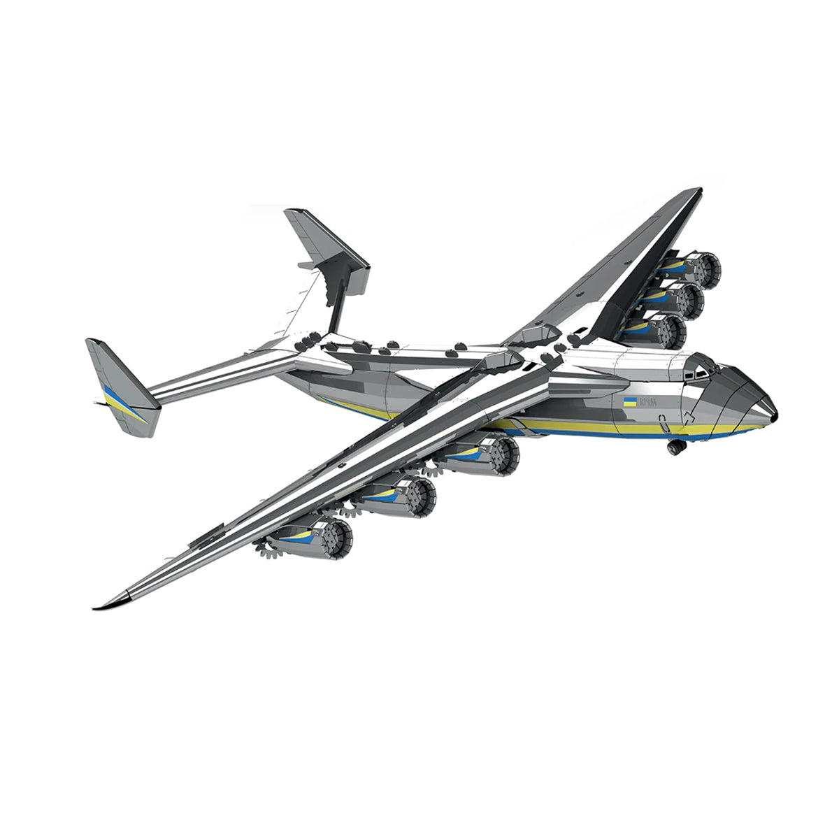 AN-225 MRIYA Aircraft Model Kit Stainless Steel 3D Metal Puzzle for Aviation Lovers - stirlingkit