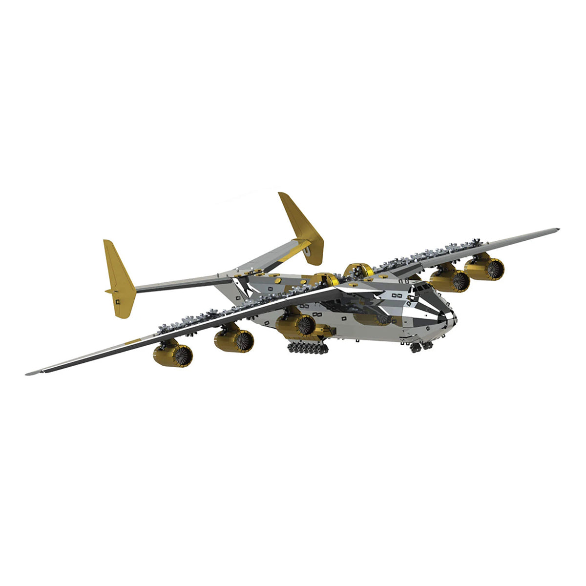 AN-225 MRIYA Aircraft Model Kit Stainless Steel 3D Metal Puzzle for Aviation Lovers - stirlingkit